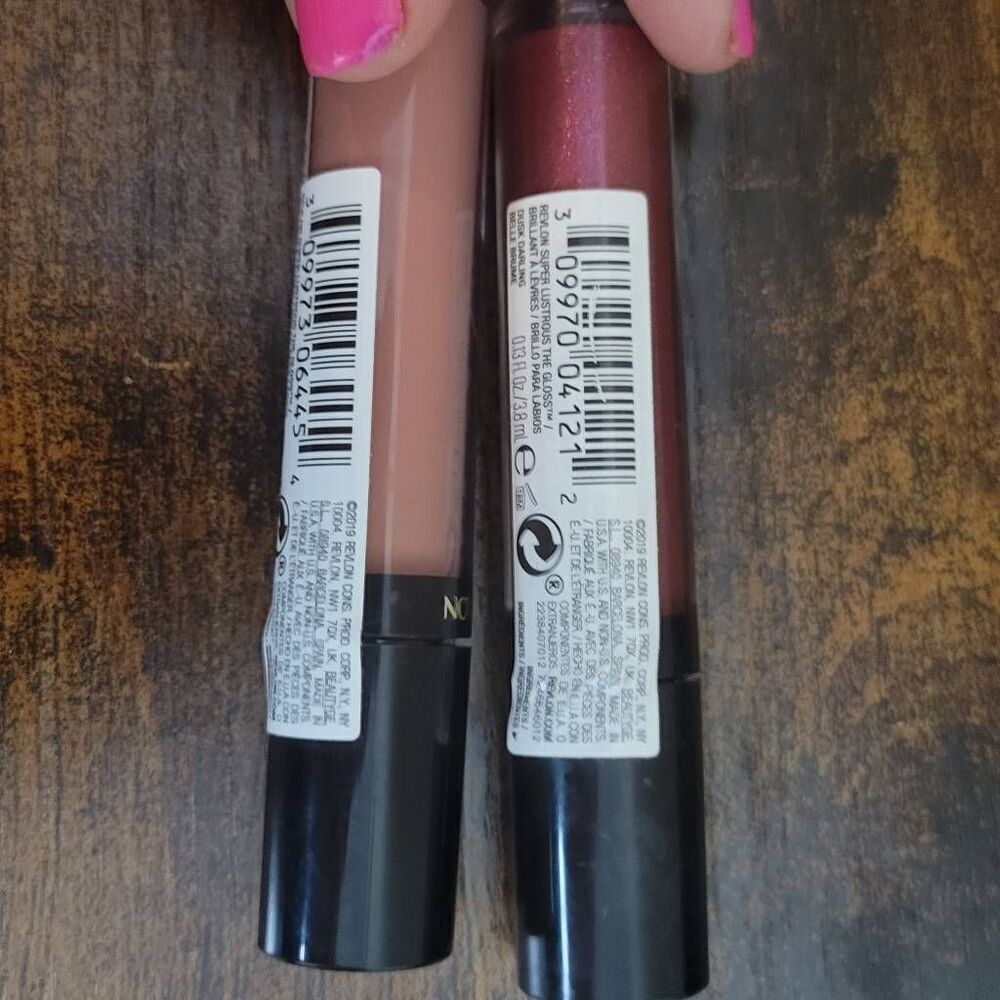 TWO Revlon Super Lustrous The Gloss (0.13 Oz/3.8mL) NEW; Dusk Darling & Super Na